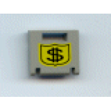 Part 4346pb03 Light Gray Container, Box 2 x 2 x 2 Door with Slot and Money on Badge Pattern 